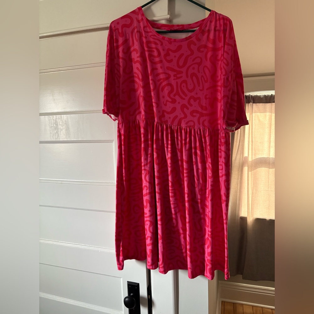 Urban threads pink dress in size 16 Tall